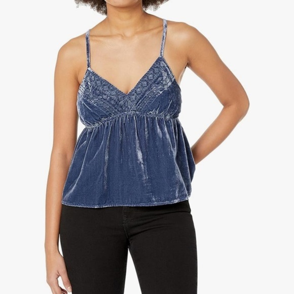 Lucky Brand Blue Bustier Embellished Camisole - Picture 1 of 4